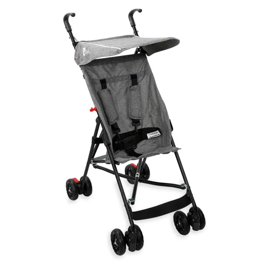4 Baby Kolay Katlanabilen Eko Baston Bebek Arabası Gri - 1