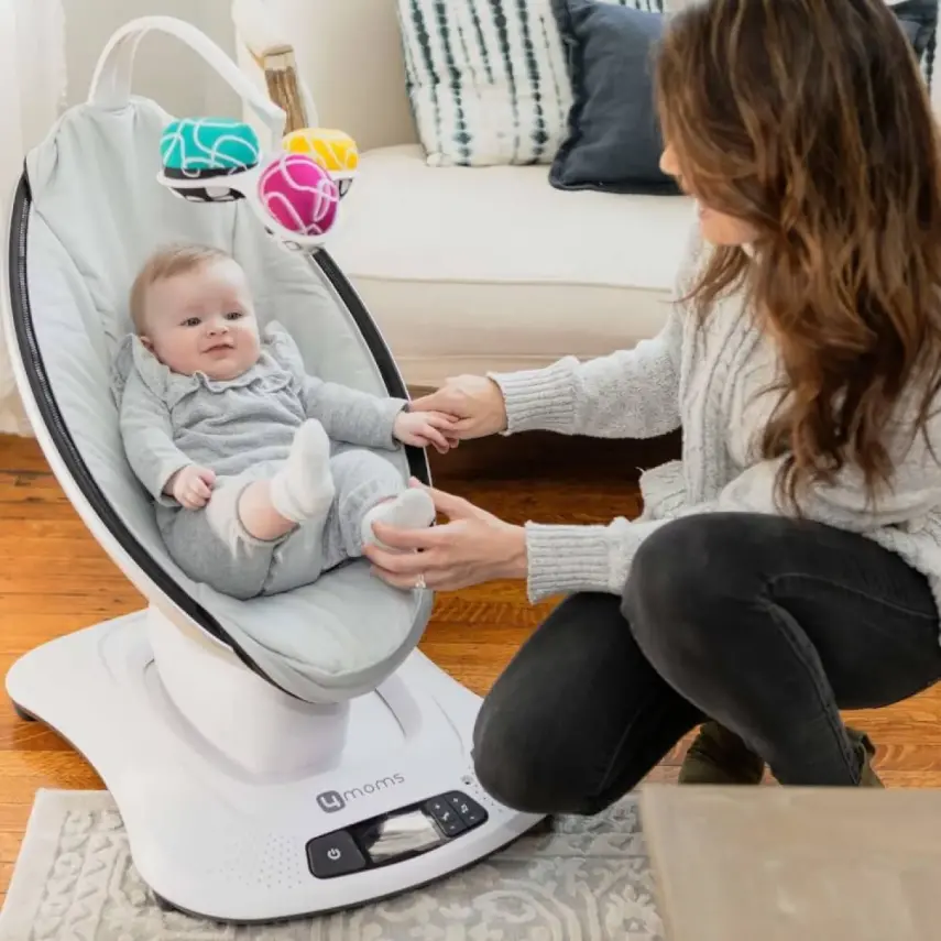 4moms MamaRoo 4.0 App Elektrikli Ana Kucağı Silver Plush - 3