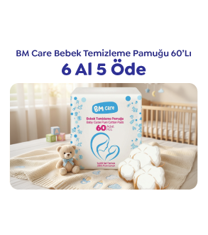 BM CARE BEBEK TEMİZLEME PAMUĞU 60'LI 
