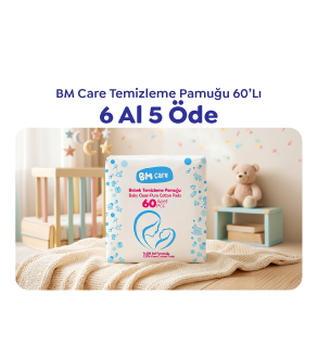 BM CARE BEBEK TEMİZLEME PAMUĞU 60'LI 