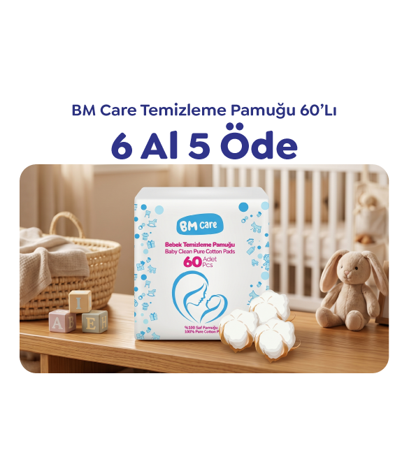 BM CARE BEBEK TEMİZLEME PAMUĞU 60'LI 