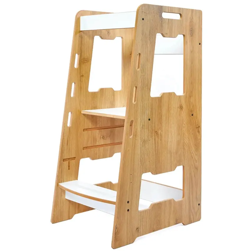 Ahşap Montessori Öğrenme Kulesi 2-6 Yaş Naturel - 1