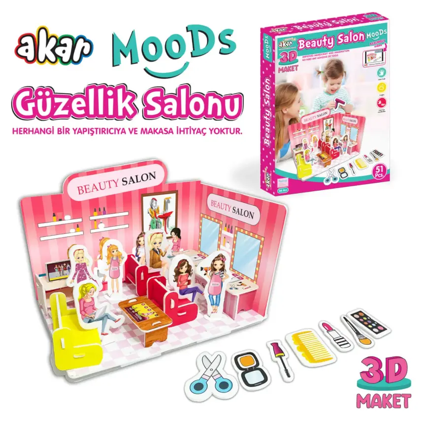 Akar Moods Güzellik Salonu 3D Maket - 3