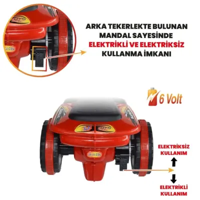 Akülü Atv Müzikli ve Led Işıklı 6V Safari Kırmızı - 7