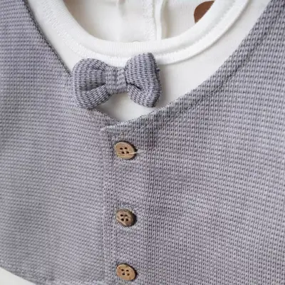 Albimini 2li Takım Yelekli Gri - 3