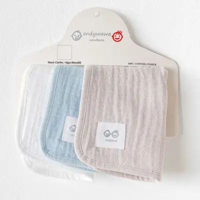 Andy Wawa Ağız Mendili Müslin 3lü Home 20x20cm Mavi
