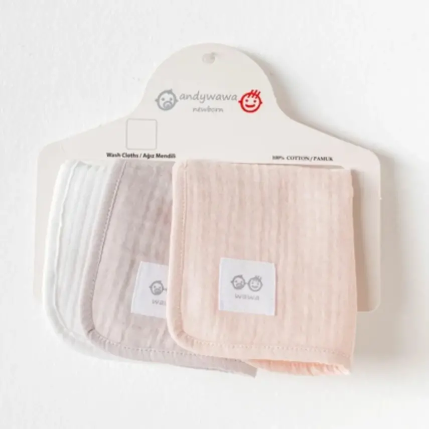 Andy Wawa Ağız Mendili Müslin 3lü Home 20x20cm Pembe - 1