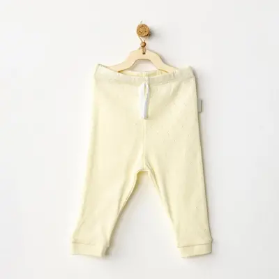 Andy Wawa Bebek Pantolon Jacquard Basic Sarı Unisex