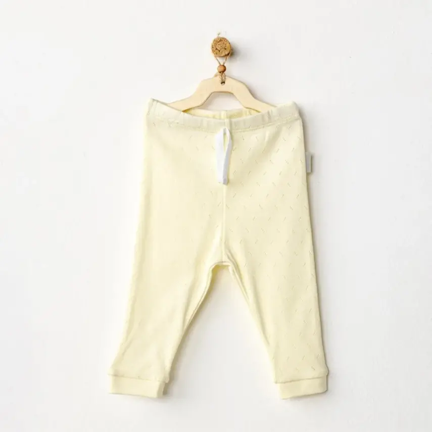 Andy Wawa Bebek Pantolon Jacquard Basic Sarı Unisex - 2