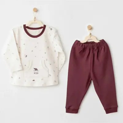 Andy Wawa Erkek 2li Takım My 1st Wardrobe Bordo - Ekru - 4