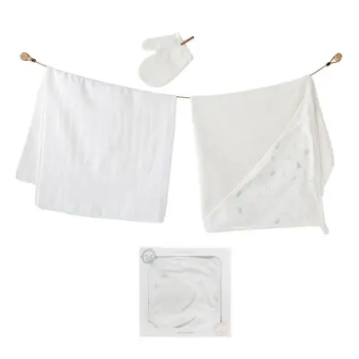 Andy Wawa Erkek Havlu Takımı 3lü Müslin Ekru