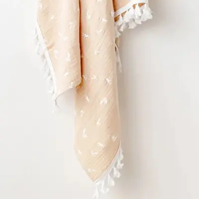 Andy Wawa Erkek Müslin Battaniye Smil All Day 90x85cm Bej - 2