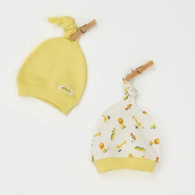 Andy Wawa Erkek Şapka 2li Cute Curocodile Sarı