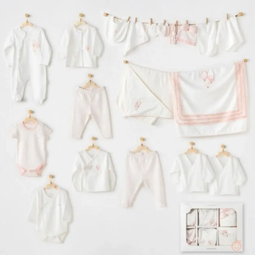 Andy Wawa Hastane Çıkışı 20li Pink Baloons Ekru - 1