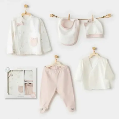 Andy Wawa Kız Bebek 5li Hastane Çıkışı Ballerina Ekru