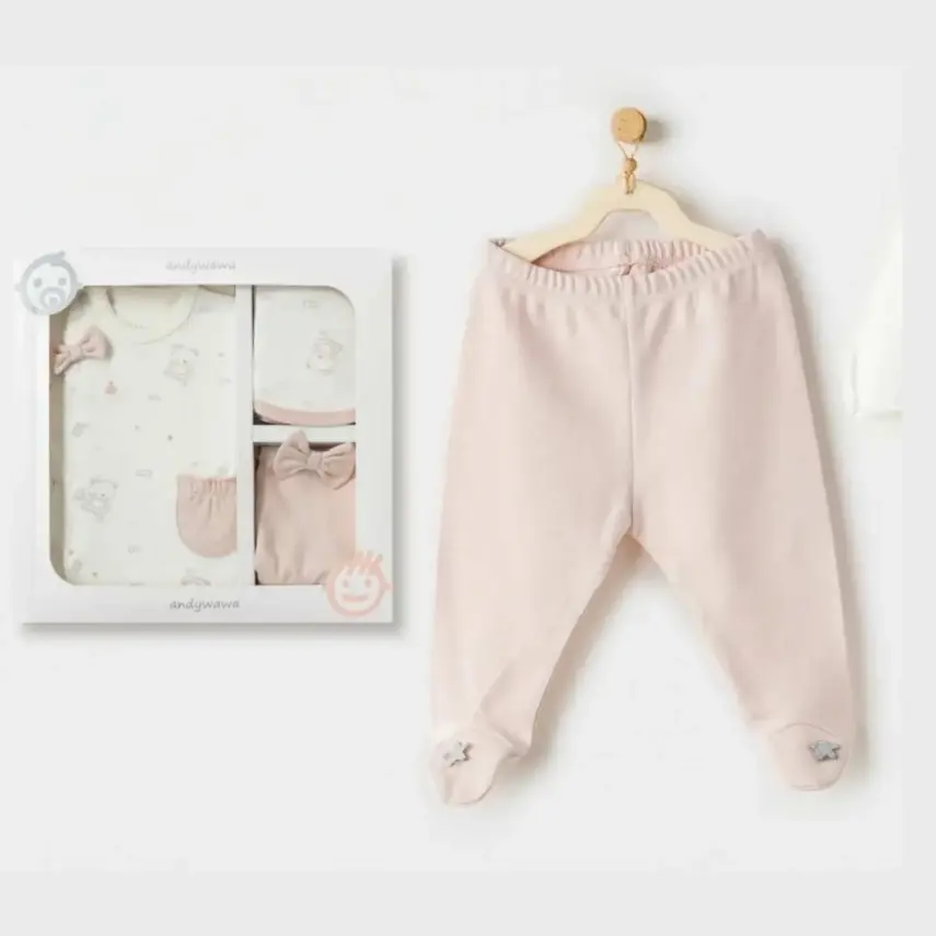 Andy Wawa Kız Bebek 5li Hastane Çıkışı Ballerina Ekru - 4