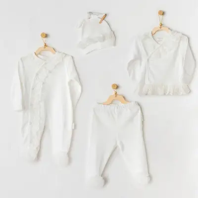 Andy Wawa Kız Hastane Çıkışı 4lü Tulle Chic Girl Ekru