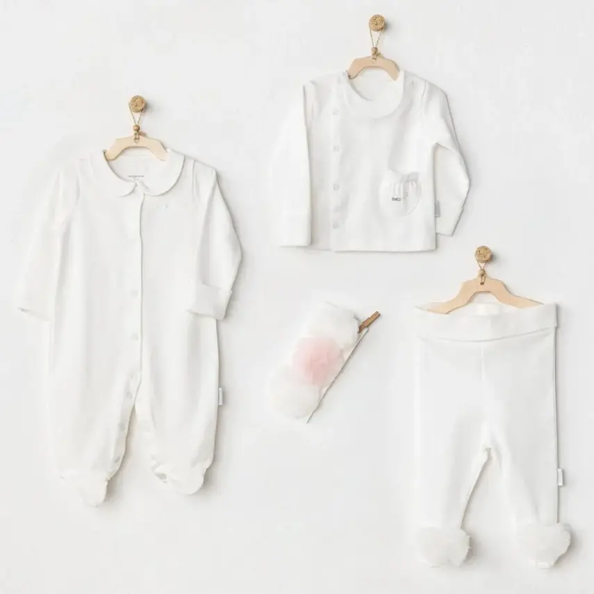 Andy Wawa Kız Hastane Çıkışı 4lü Tulle Petit Love Ekru - 1