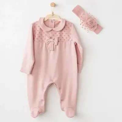 Andy Wawa Kız Tulum Bant Takım Little Leopard Pembe