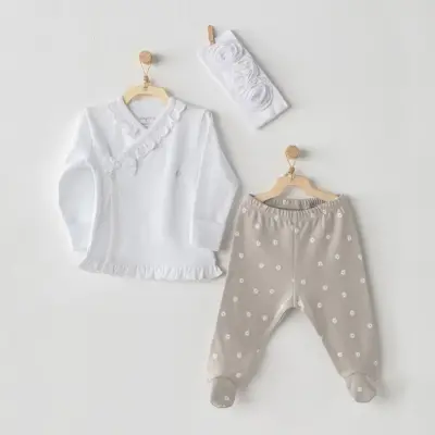 Andy Wawa Kız Zıbın Takımı 3lü Beyaz