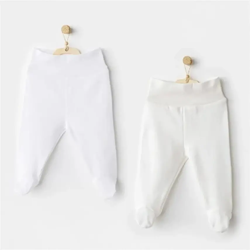 Andy Wawa Pantolon Patikli 2li Ekru - Beyaz - 1