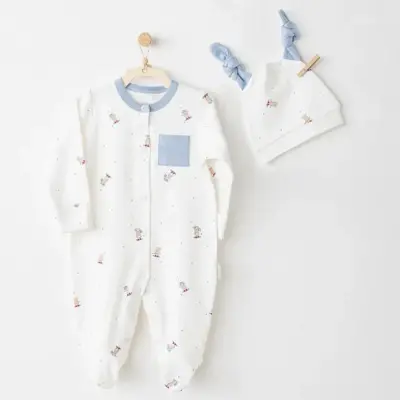 Andy Wawa Tulum Şapka Takım Rainbow Ekru