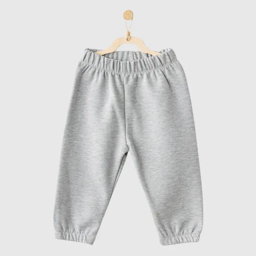 Andy Wawa Unisex Kışlık Bebek Pantolon Basic Gri Melanj - 1