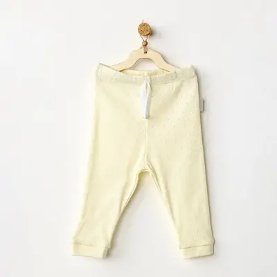 Andy Wawa Unisex Pantolon Jacquard Basic Sarı