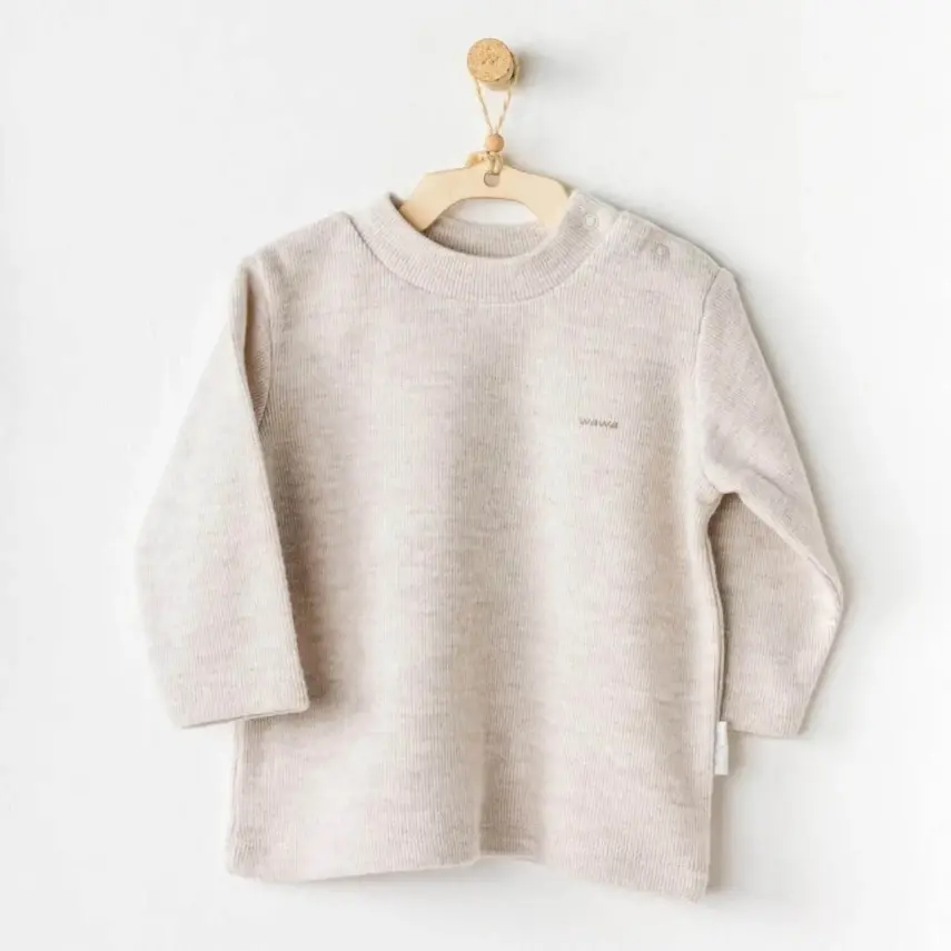 Andy Wawa Unisex T-Shirt Basic Bej Melanj - 2