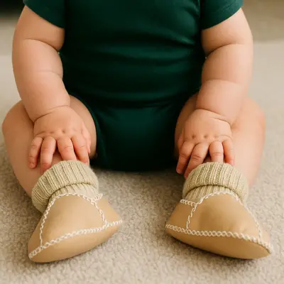 Angeltouch Kız Bebe Patik Deri Lüx Açık Pembe 