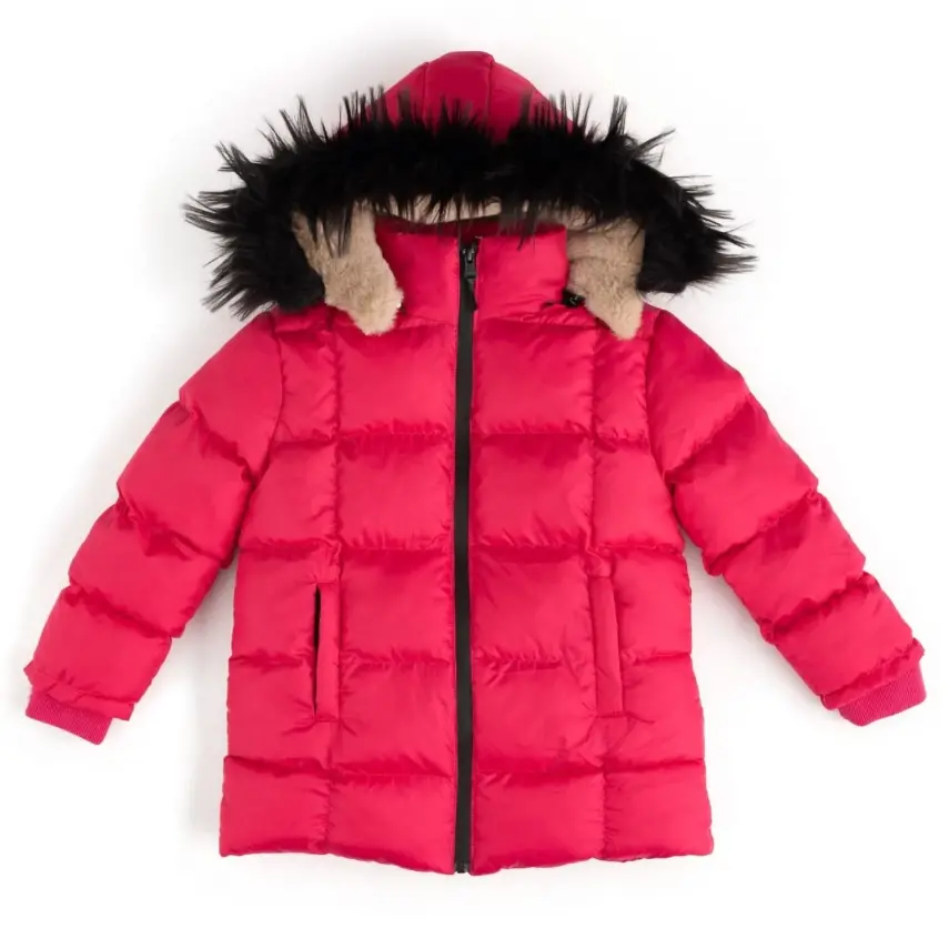 Angeltouch Kız Su Geçirmez Kaban Kare Desen Fuşya - 7