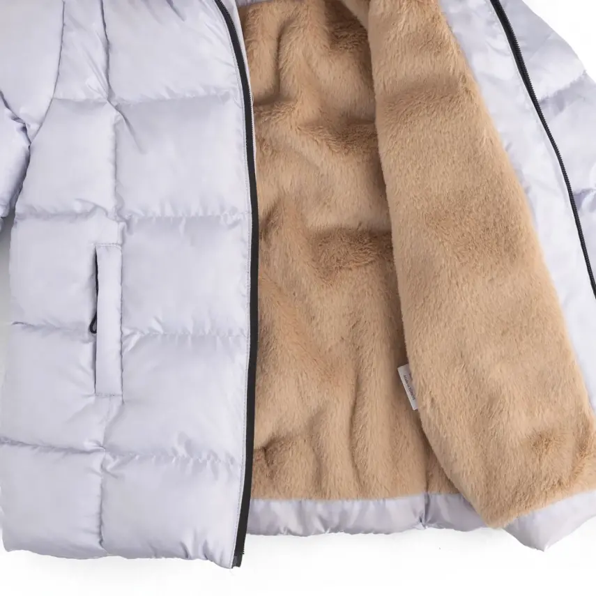 Angeltouch Kız Su Geçirmez Kaban Kare Desen Lila - 4