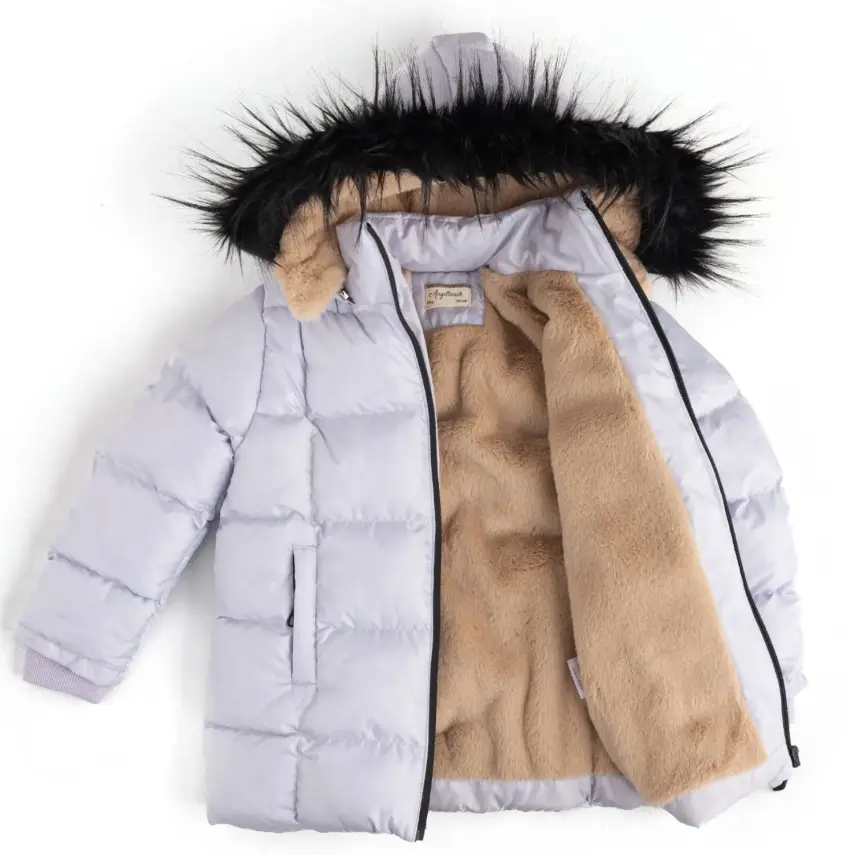 Angeltouch Kız Su Geçirmez Kaban Kare Desen Lila - 9