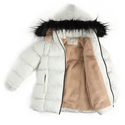 Angeltouch Kız Su Geçirmez Kaban Kare Desen Su Yeşili