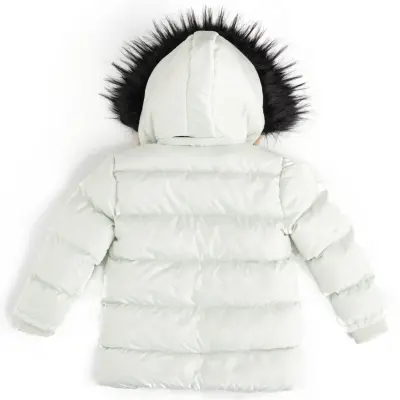 Angeltouch Kız Su Geçirmez Kaban Kare Desen Su Yeşili - 5