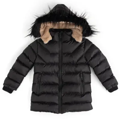 Angeltouch Kız Su Geçirmez Kaban L Desen Siyah - 2