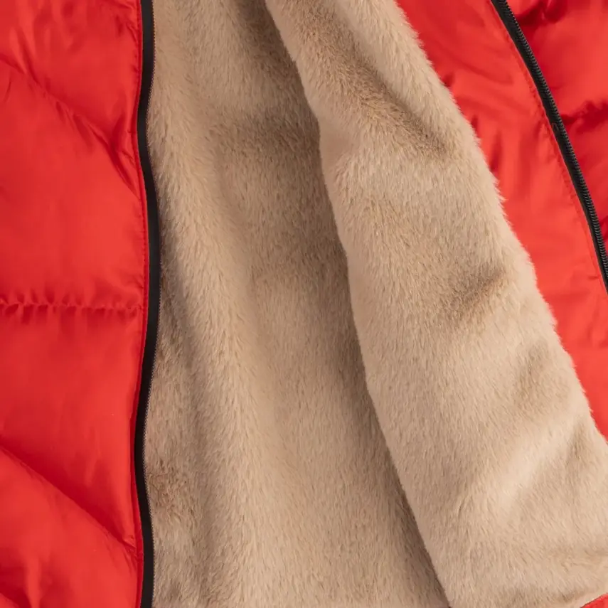 Angeltouch Kız Su Geçirmez Kaban Ters V Desen Kırmızı - 2