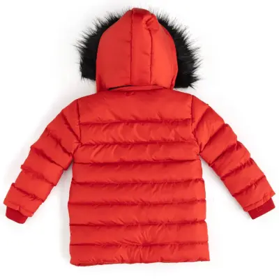 Angeltouch Kız Su Geçirmez Kaban Ters V Desen Kırmızı - 6