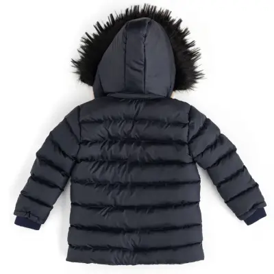 Angeltouch Kız Su Geçirmez Kaban Ters V Desen Lacivert - 2