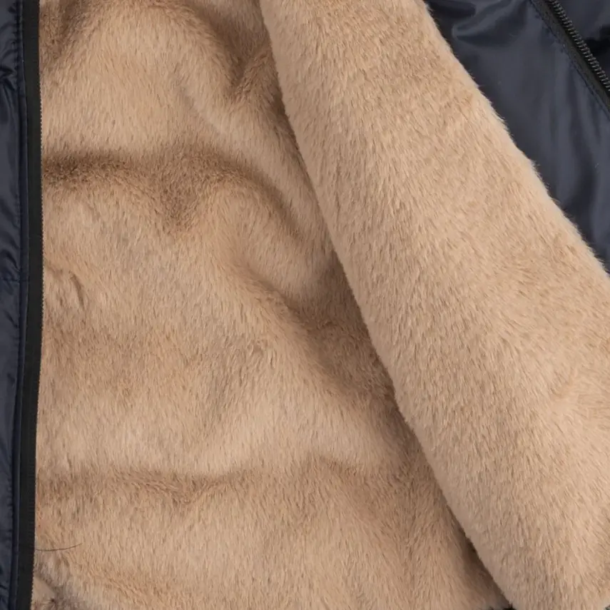 Angeltouch Kız Su Geçirmez Kaban Ters V Desen Lacivert - 5