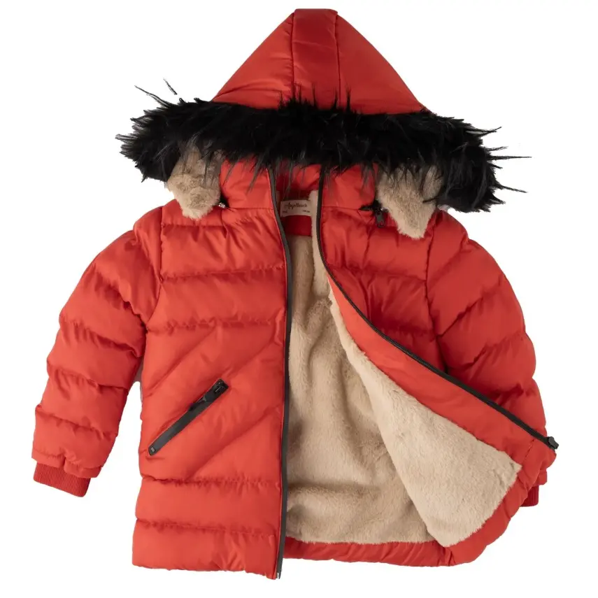 Angeltouch Kız Su Geçirmez Kaban Z Desen Kırmızı - 1