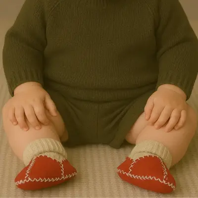 Angeltouch Unisex Bebe Patik Deri Lüx Bordo 