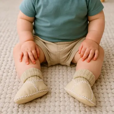 Angeltouch Unisex Bebe Patik Deri Lüx Krem 