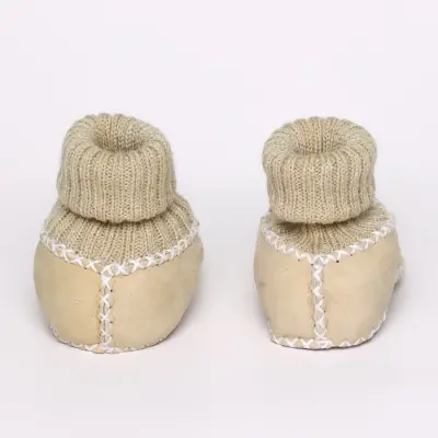 Angeltouch Unisex Bebe Patik Deri Lüx Krem - 10