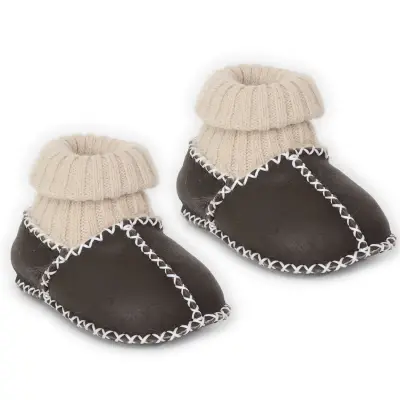 Angeltouch Unisex Bebe Patik Deri Lüx Siyah 