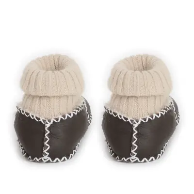 Angeltouch Unisex Bebe Patik Deri Lüx Siyah - 3