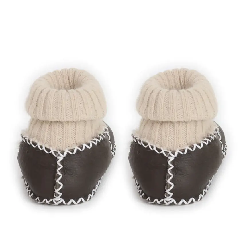 Angeltouch Unisex Bebe Patik Deri Lüx Siyah - 3