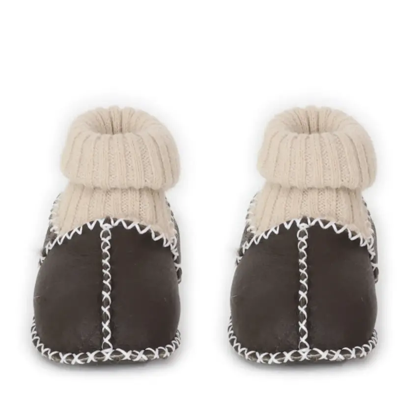 Angeltouch Unisex Bebe Patik Deri Lüx Siyah - 2