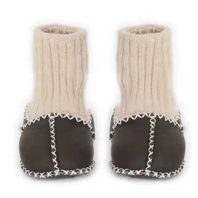 Angeltouch Unisex Bebe Patik Deri Lüx Siyah - 4