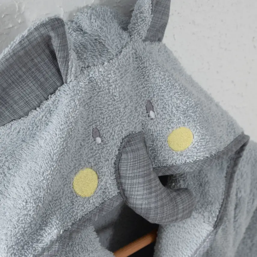 Angeltouch Unisex Bebek Bornozu Figürlü Gri - 3